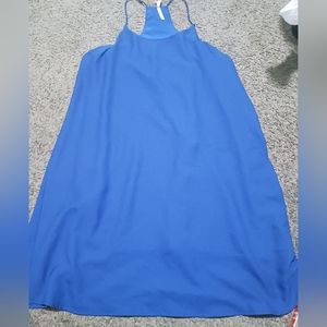 Blue knee length dress